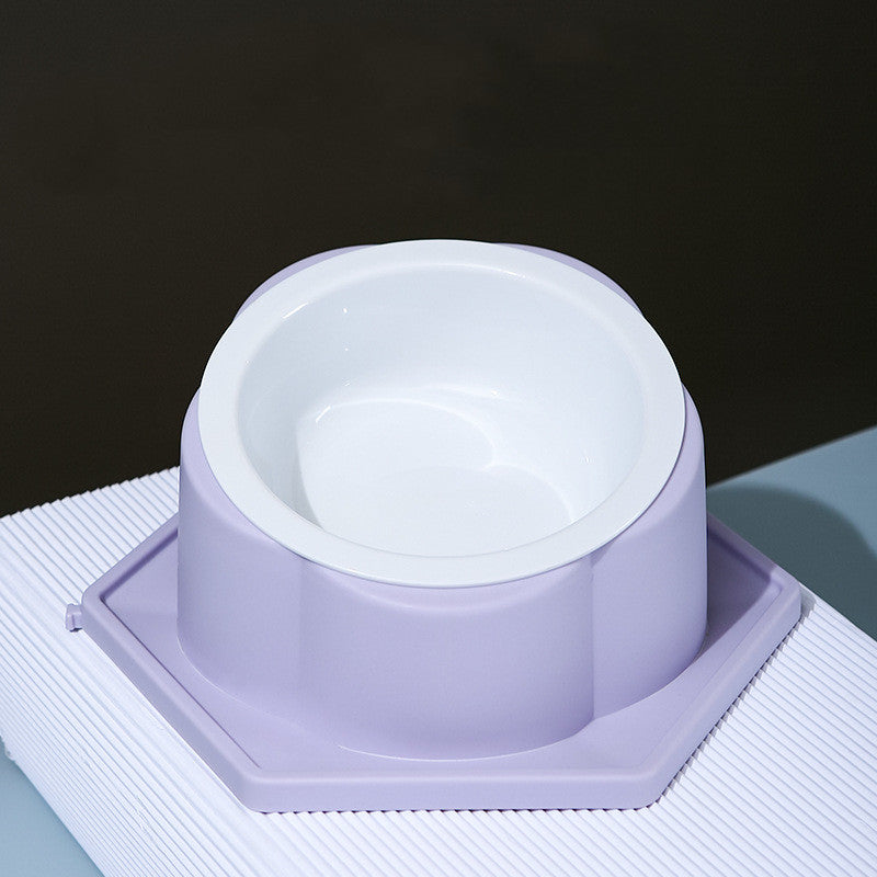 KFX-3659709 Spliceable Cat Food Bowl with Anti-Tip Design, Available in Multiple Colors