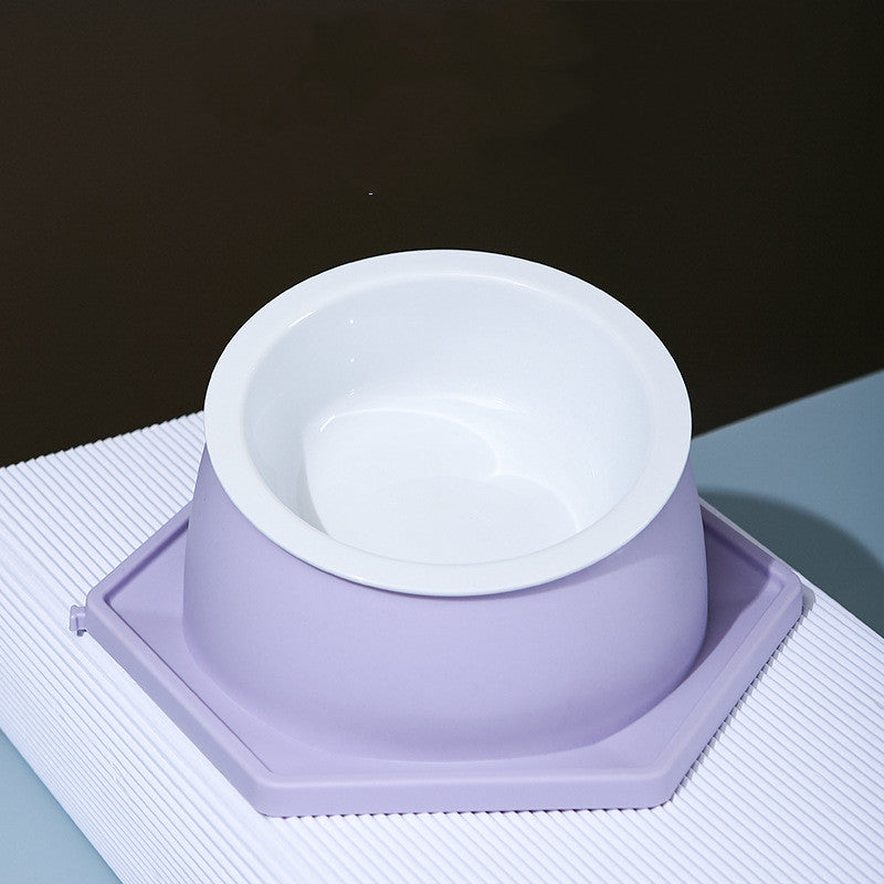 KFX-3659709 Spliceable Cat Food Bowl with Anti-Tip Design, Available in Multiple Colors