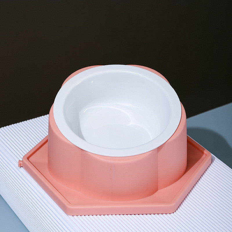 KFX-3659709 Spliceable Cat Food Bowl with Anti-Tip Design, Available in Multiple Colors