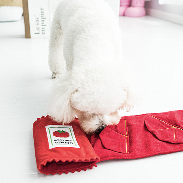 KFX-3661501 Canned Tomato Sniffing Toy for Dogs and Cats - Machine Washable, Soft Polar Fleece