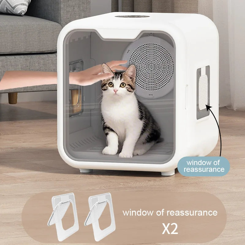 KFX-366291 Automatic Pet Hair Dryer Box with Smart Temperature Control for Cats and Small Dogs - Ultra Quiet, Eco-Friendly Design