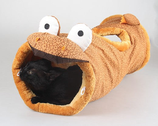 KFX-3664573 Cartoon Animal Plush Sounding Toys - Black Cat, Dinosaur, Giraffe, Cat Tunnel, 24cm Diameter, Flannel Paper