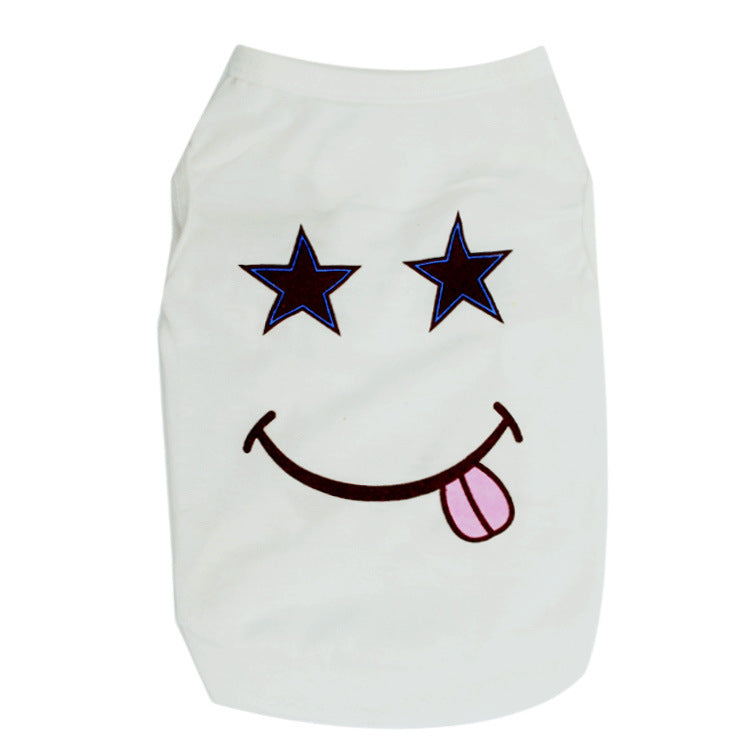 KFX-3665853 Leisurely Polyester Smiley Pet Vest for Comfort and Style