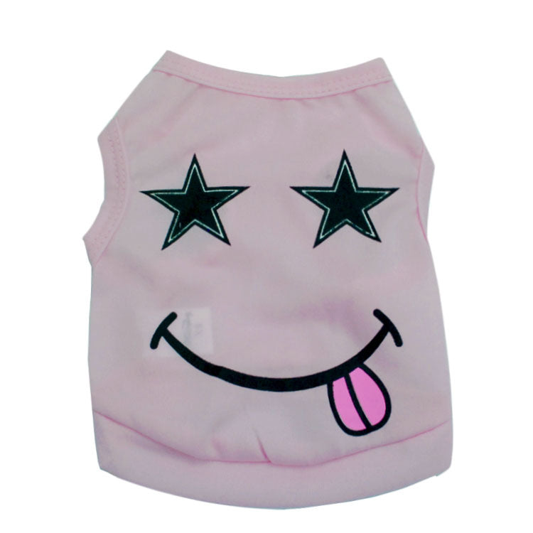 KFX-3665853 Leisurely Polyester Smiley Pet Vest for Comfort and Style