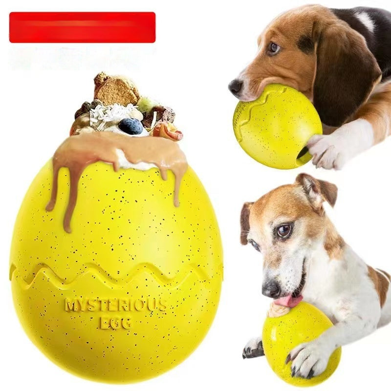 KFX-3667901 Dinosaur Egg Bite-resistant Slow Feeder Dog Toy in Various Colors