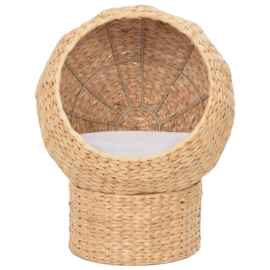 KFX-3668541 Natural Seagrass Cat Basket with Removable Cushion for Cozy Indoor Relaxation