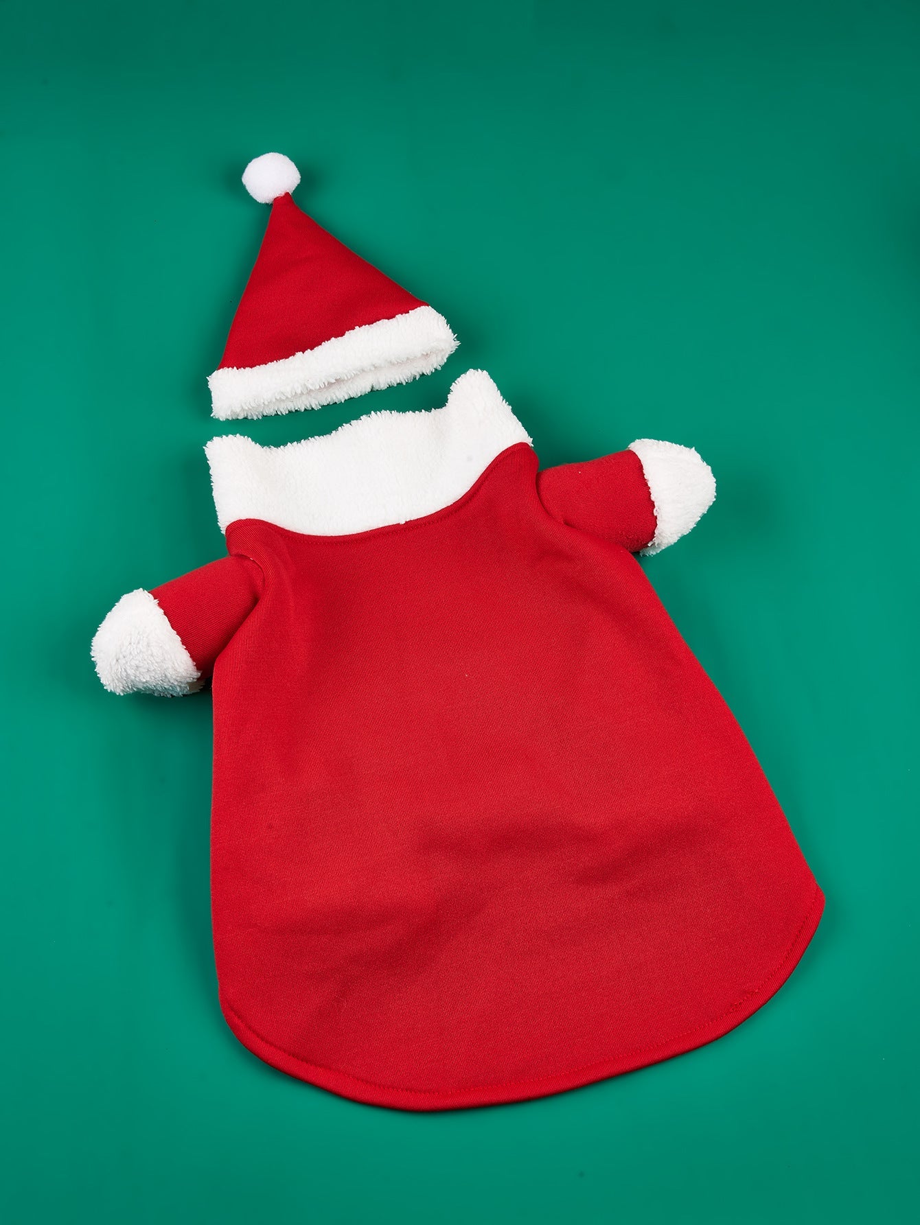 KFX-3669437 Red Cartoon Dog Costume for Small Pets - XS to XL Size, Includes Clothes and Cap