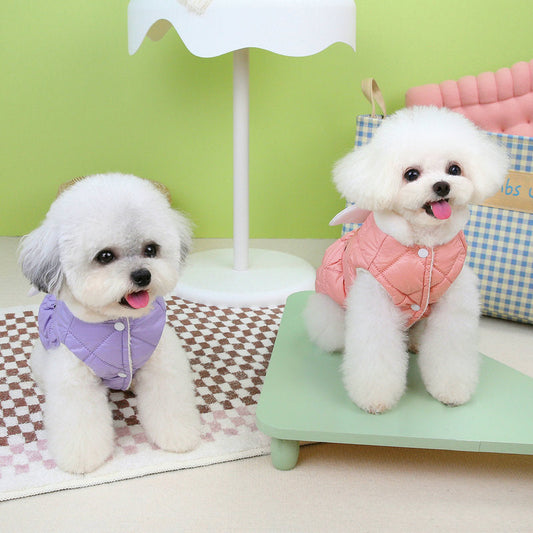 KFX-3670845 Cute Cotton Pet Skirt for Small Dogs in Pink and Purple, Casual Style, Available in XS to XL