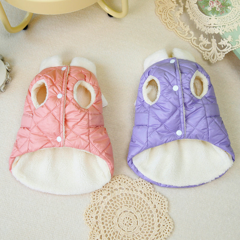 KFX-3670845 Cute Cotton Pet Skirt for Small Dogs in Pink and Purple, Casual Style, Available in XS to XL