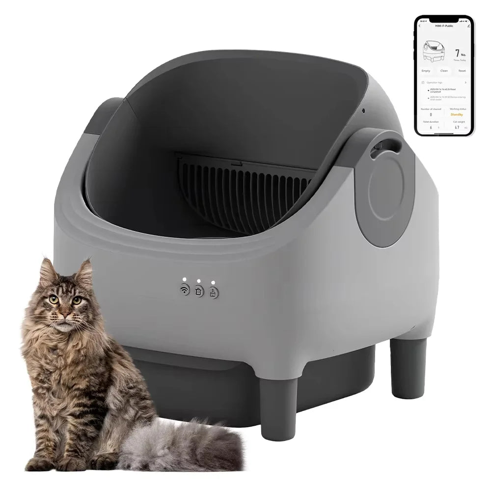 KFX-367443 Automatic Self-Cleaning Smart Cat Litter Box with APP Control and Dual Safety Sensors