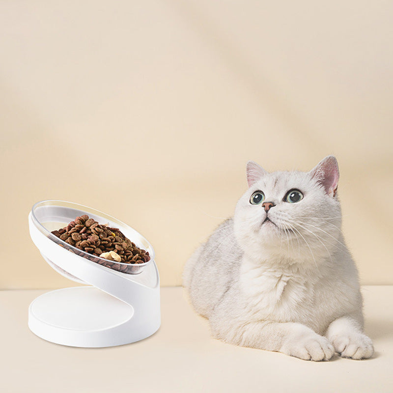 KFX-3676989 Transparent Cat Bowl with Bracket for Optimal Feeding Position