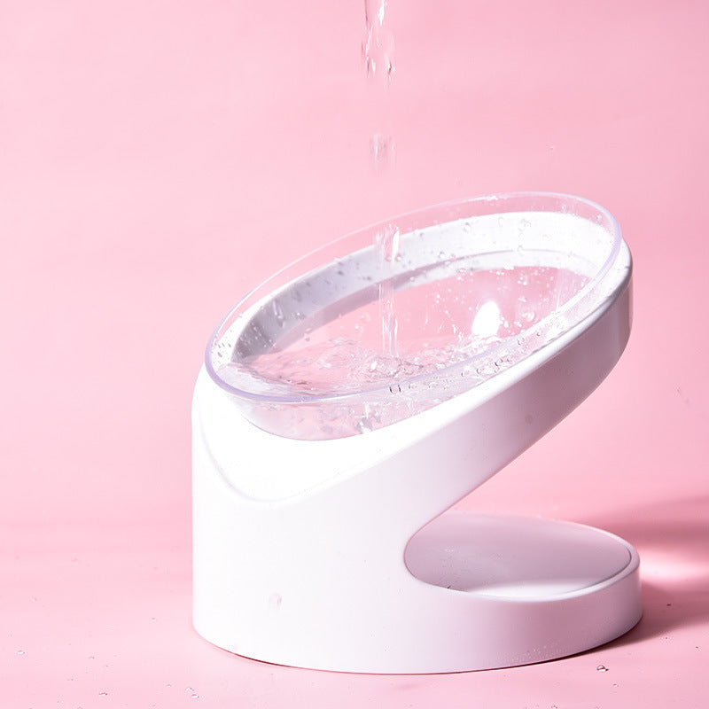 KFX-3676989 Transparent Cat Bowl with Bracket for Optimal Feeding Position