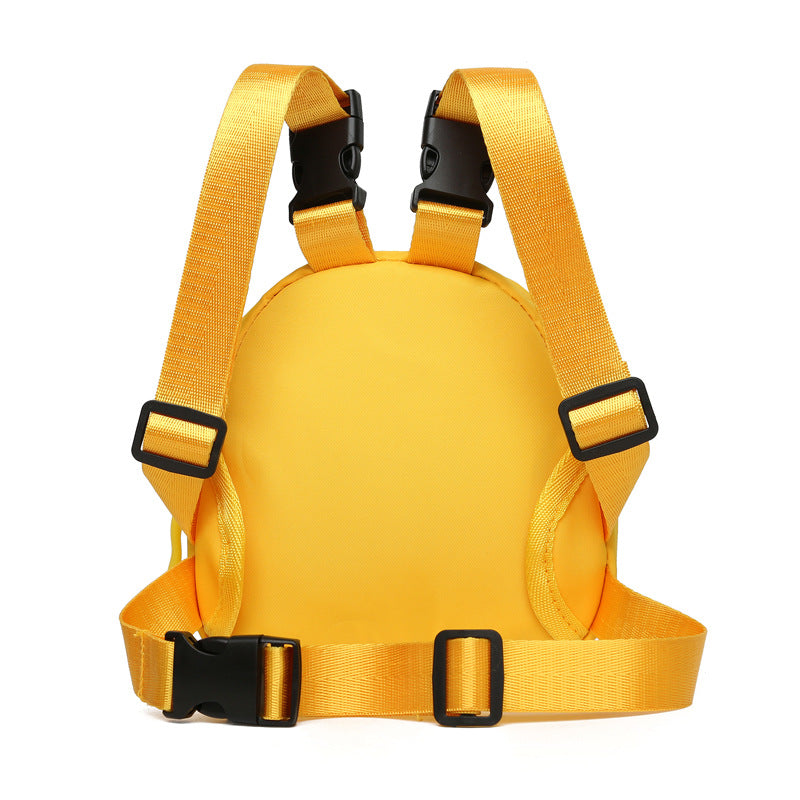 KFX-3677245 Pet Canvas Backpack for Small Dogs with Towing Rope - Casual and Simple Design in Green, Orange, and Beige