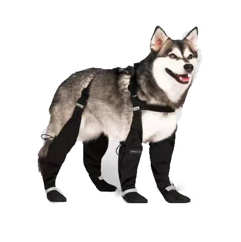 KFX-3677629 Waterproof Reflective Elastic Dog Shoes - Non-Slip, Warm, Wear-Resistant