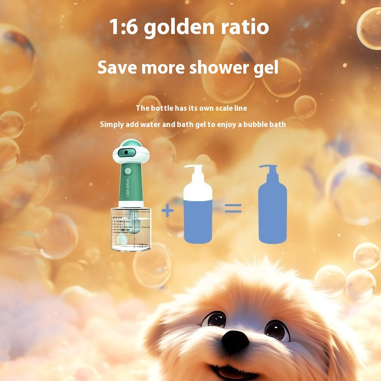 KFX-3678269 Pet Bath Bubble Machine with 400ML Capacity - Second Generation in Blue and Green