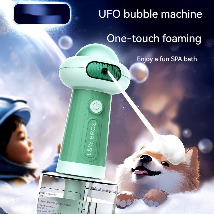 KFX-3678269 Pet Bath Bubble Machine with 400ML Capacity - Second Generation in Blue and Green