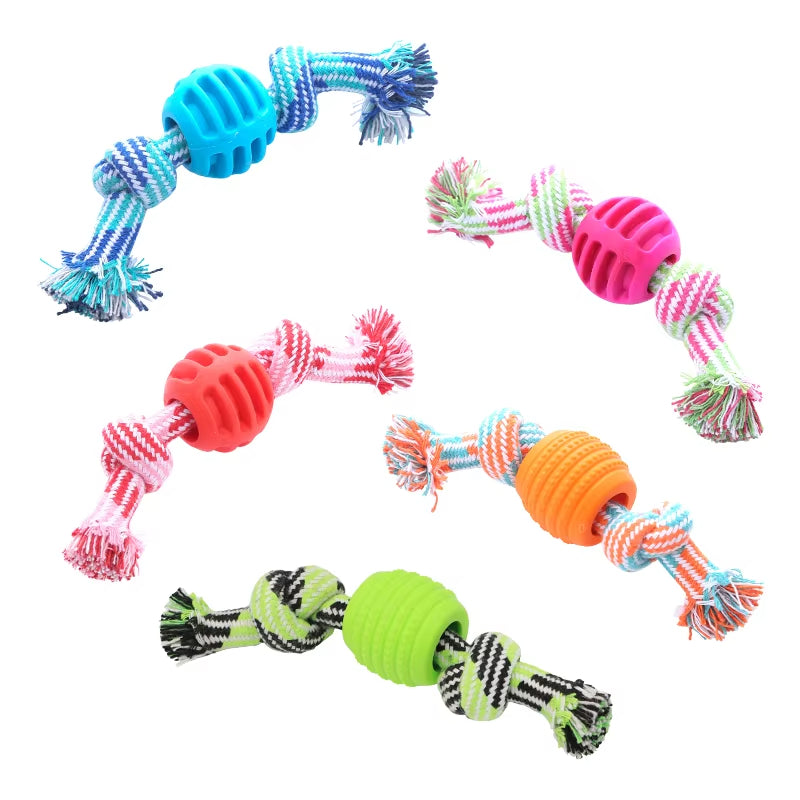 KFX-3679421 Durable Cotton Rope Double Knot Ball for Dog Chewing and Tooth Cleaning