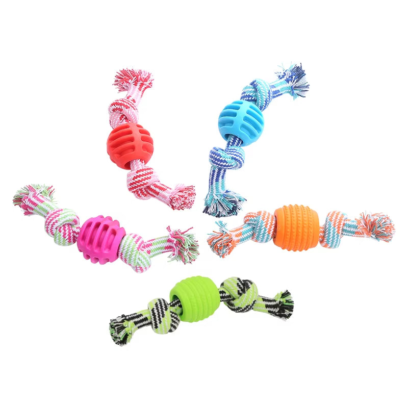 KFX-3679421 Durable Cotton Rope Double Knot Ball for Dog Chewing and Tooth Cleaning