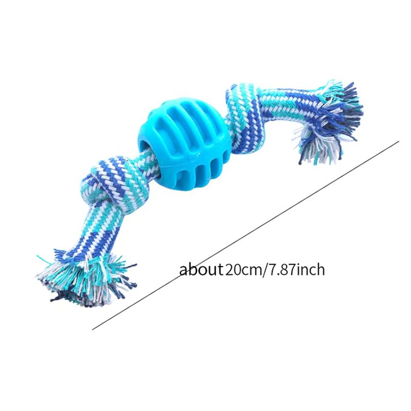KFX-3679421 Durable Cotton Rope Double Knot Ball for Dog Chewing and Tooth Cleaning