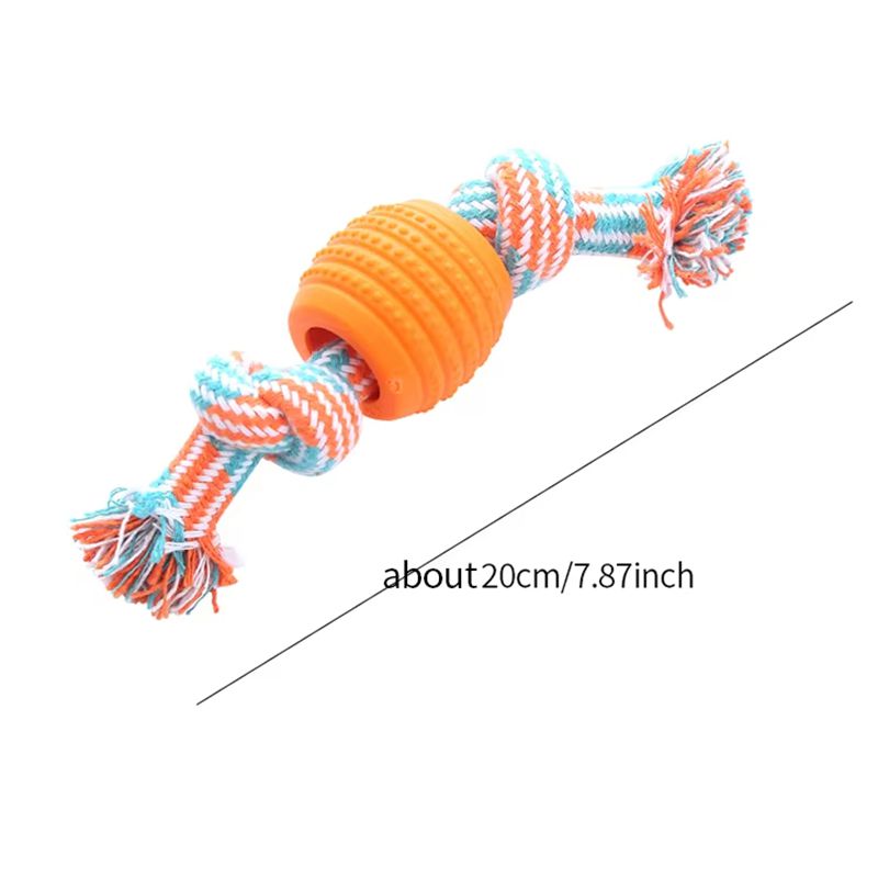 KFX-3679421 Durable Cotton Rope Double Knot Ball for Dog Chewing and Tooth Cleaning