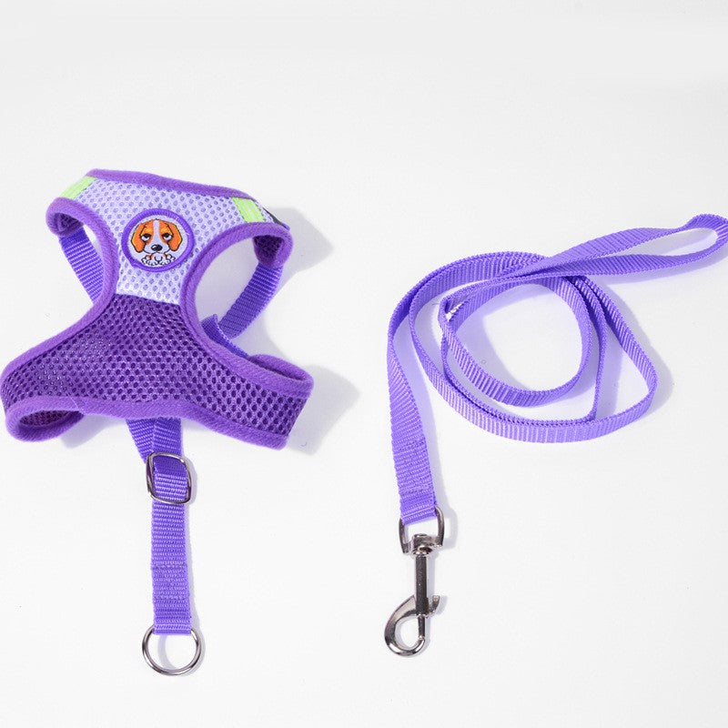 KFX-3680061 Double-Layer Mesh Traction Chest Harness for Pets - Available in Multiple Colors