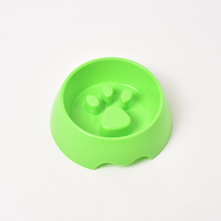 KFX-3680957 Anti-Choke Slow Feed Dog Bowl - Thickened Plastic Feeding Basin in Multiple Colors