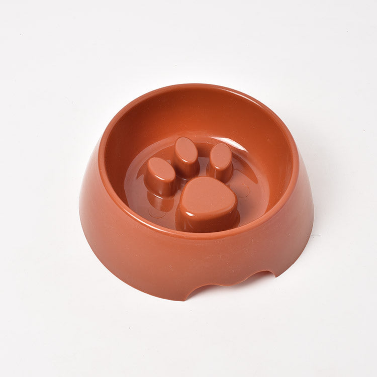 KFX-3680957 Anti-Choke Slow Feed Dog Bowl - Thickened Plastic Feeding Basin in Multiple Colors
