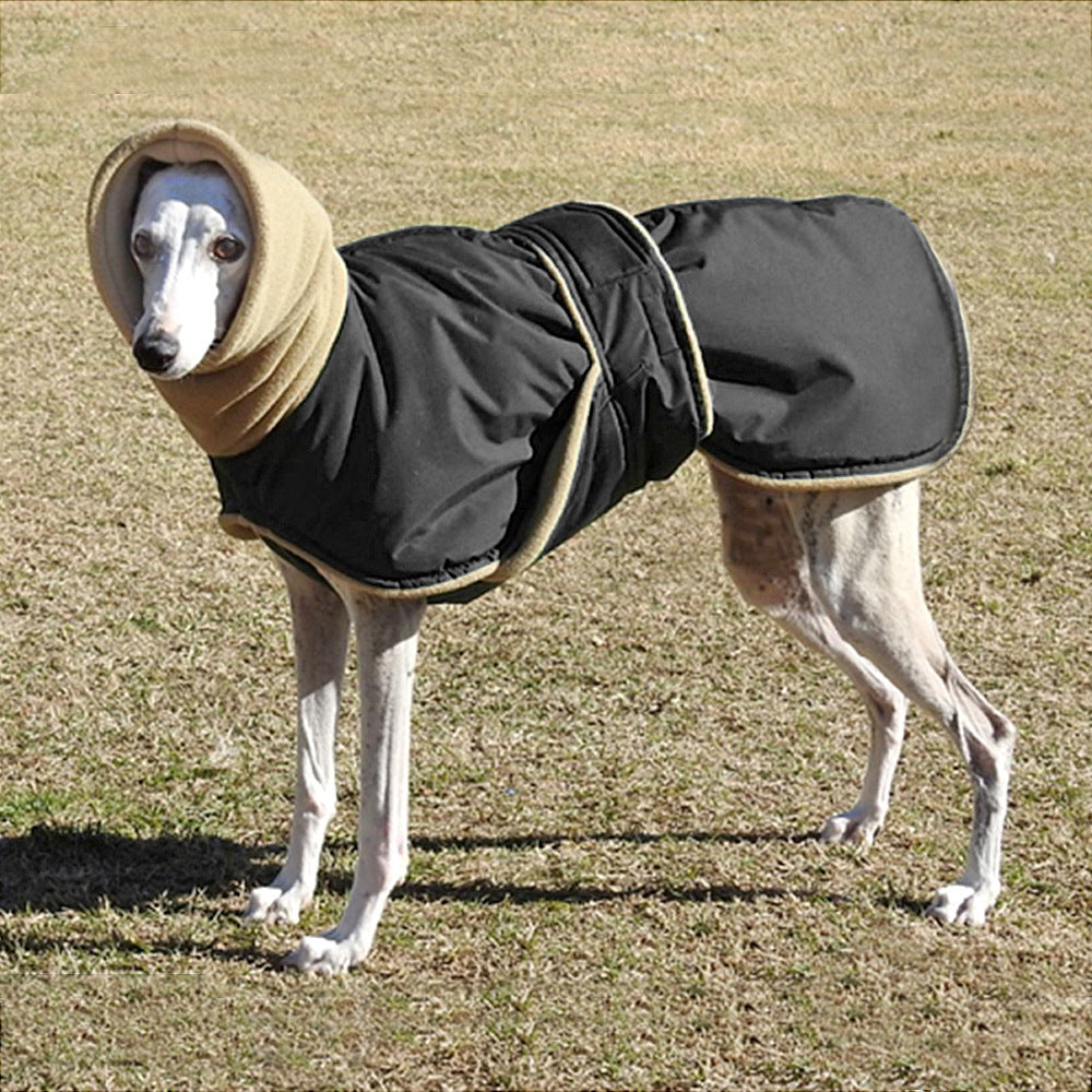 KFX-3681341 Plus Size Thickened Waterproof Pet Clothes with Long Neck Stitching for Dogs