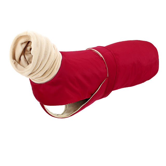 KFX-3681341 Plus Size Thickened Waterproof Pet Clothes with Long Neck Stitching for Dogs