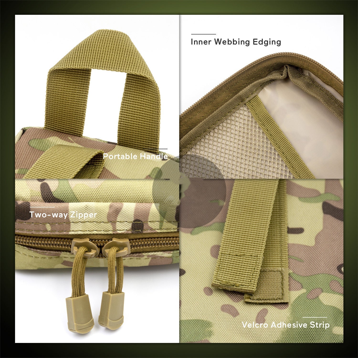 KFX-3683005 Outdoor Camouflage Dog First Aid Kit - 72 Essential Supplies for Emergency Care