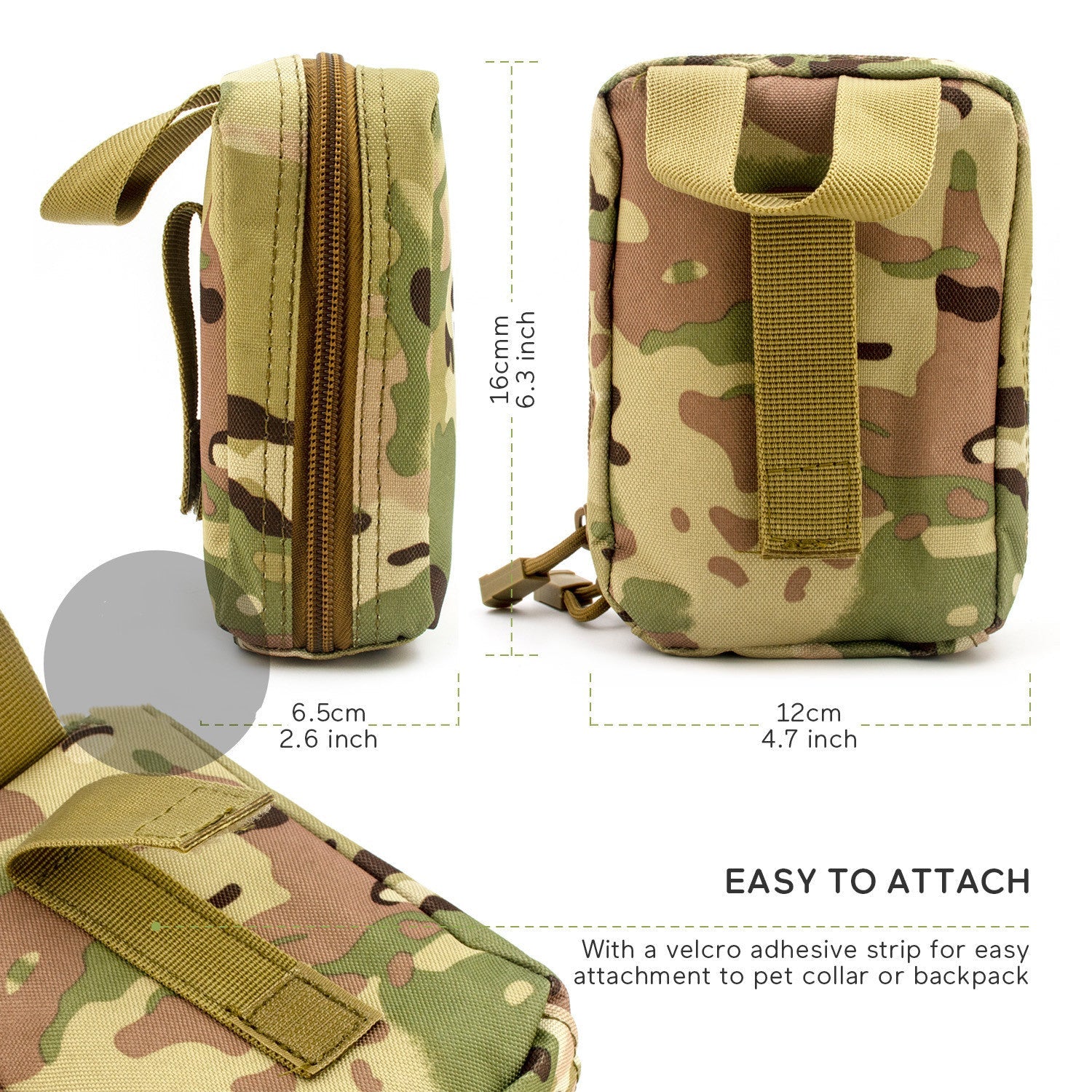 KFX-3683005 Outdoor Camouflage Dog First Aid Kit - 72 Essential Supplies for Emergency Care