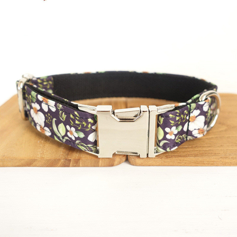 KFX-3686333 Stylish Polyester Dog Collar with Bow and Rope Set