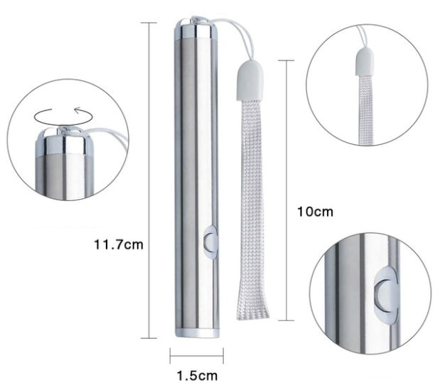 KFX-3687357 Stainless Steel Laser Cat Toy with Light Function