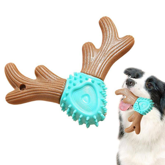KFX-3689789 Durable Deer Antler Molar Stick for Dogs - Teeth Cleaning Pet Toy