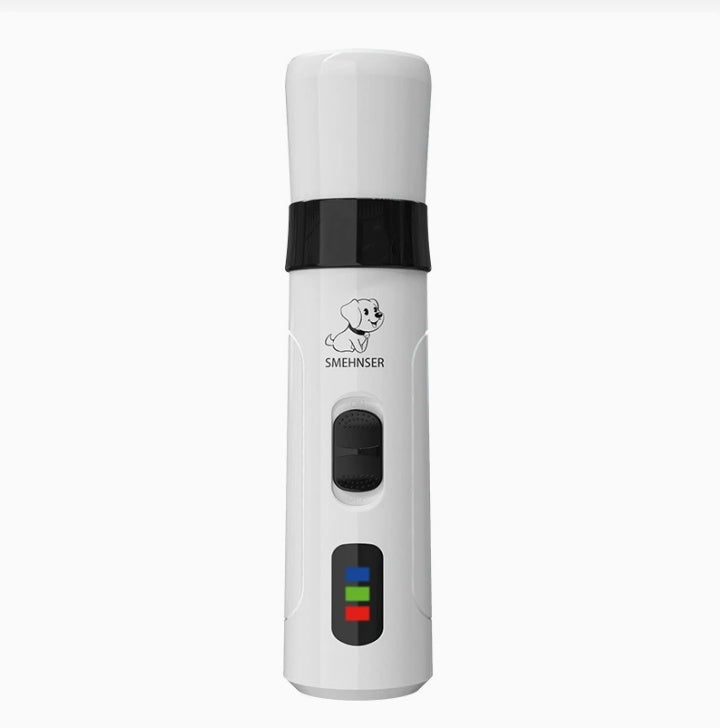 KFX-3690301 Electric Pet Nail Trimmer for Cats and Dogs with Replaceable Grinding Head, Quiet Operation, and Long Battery Life