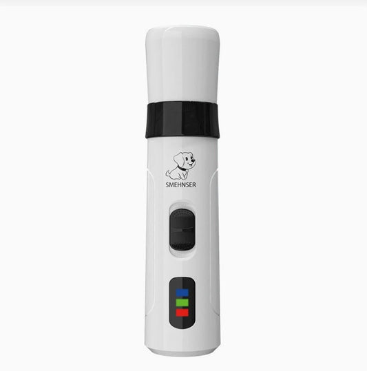 KFX-3690301 Electric Pet Nail Trimmer for Cats and Dogs with Replaceable Grinding Head, Quiet Operation, and Long Battery Life