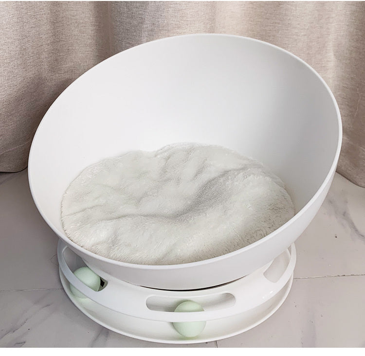 KFX-3690557 Semi-Closed Multifunctional Cat Nest - Durable ABS and PP Resin Design