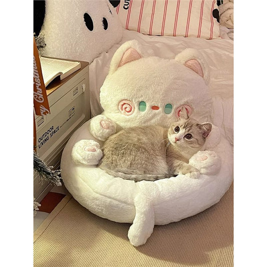 KFX-3692349 Cozy Universal Warm Pet Bed for Cats in Various Colors and Sizes