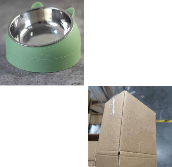 KFX-3692477 200ml Stainless Steel Pet Bowl with Oblique Mouth in Various Colors