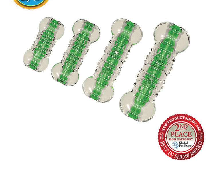 KFX-3693117 Crunchy Bone Toy for Dogs - Safe, Bite-Resistant Gnawing Toy with Wood Scent and Edible Sawdust