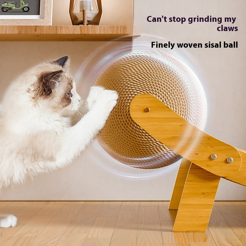 KFX-3697341 Sisal Corrugated Paper Cat Recliner Scratch Board with Interactive Capture Ball