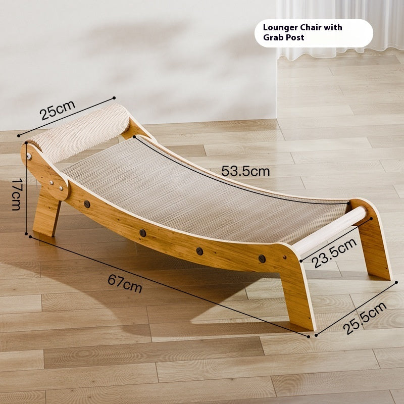 KFX-3697341 Sisal Corrugated Paper Cat Recliner Scratch Board with Interactive Capture Ball