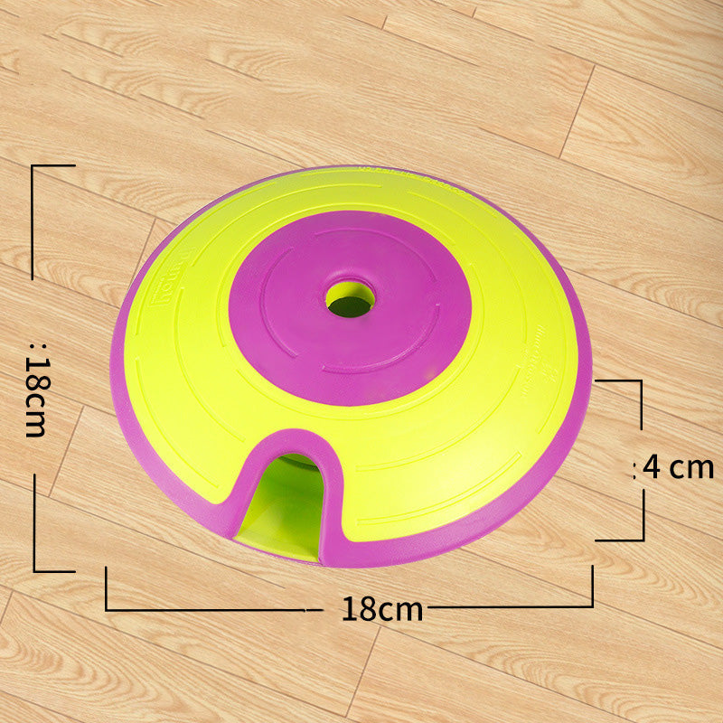 KFX-3698877 Interactive Flying Saucer Dog Toy for Food Dispensing - Purple, Durable ABS Material