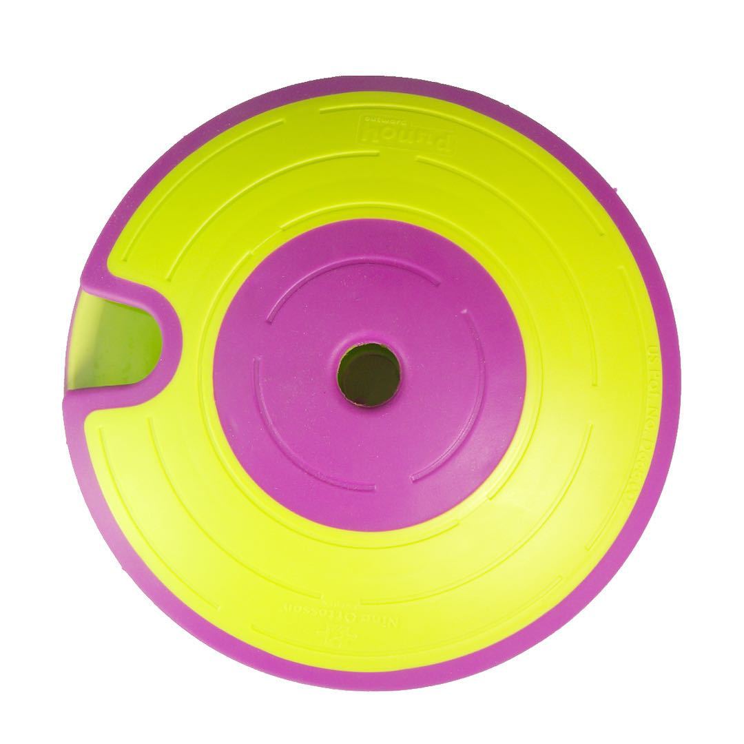 KFX-3698877 Interactive Flying Saucer Dog Toy for Food Dispensing - Purple, Durable ABS Material