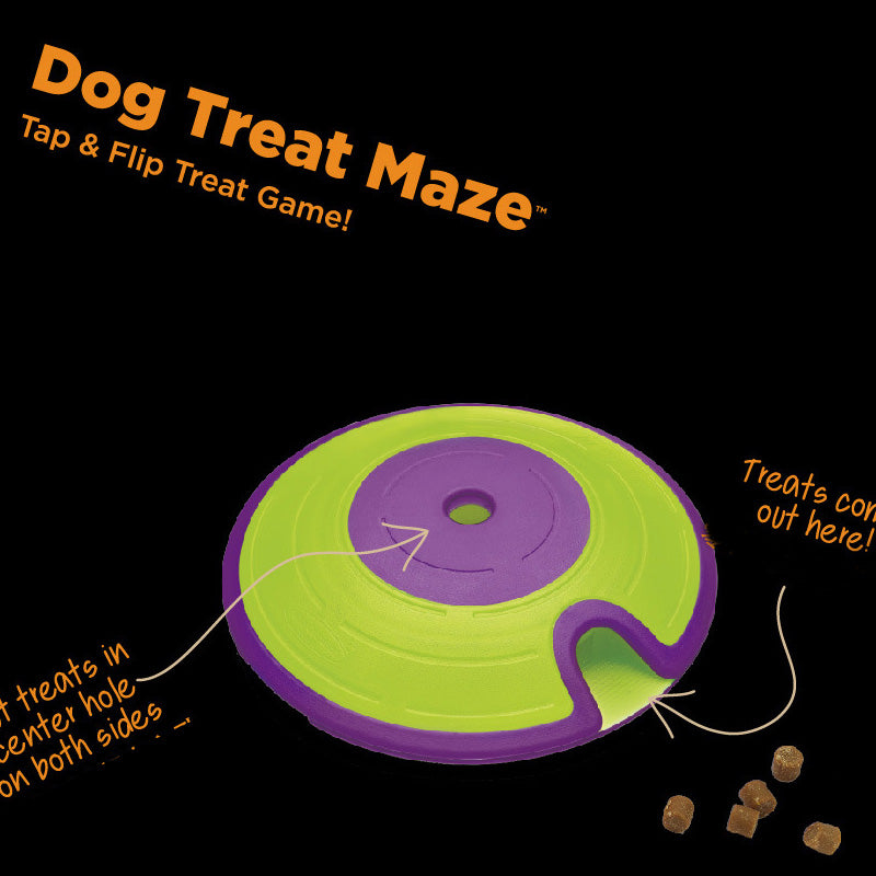 KFX-3698877 Interactive Flying Saucer Dog Toy for Food Dispensing - Purple, Durable ABS Material