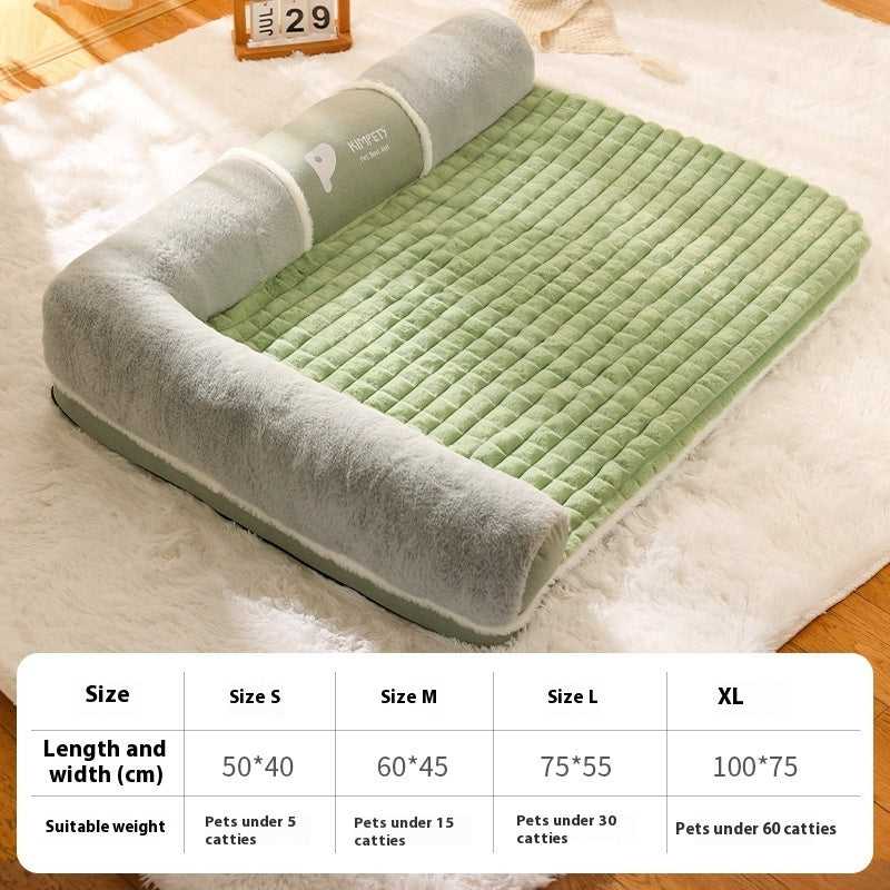 KFX-3702077 Removable and Washable Winter Warm Small Dog Nest in Green, Gray, or Brown