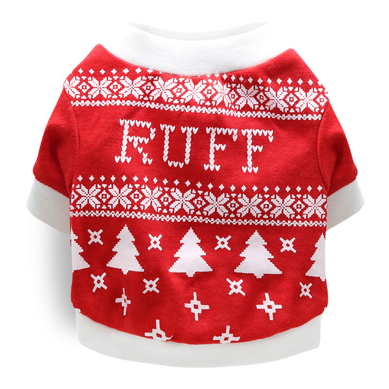 KFX-3702205 Festive Cotton T-Shirt for Dogs in Various Sizes - XS to L