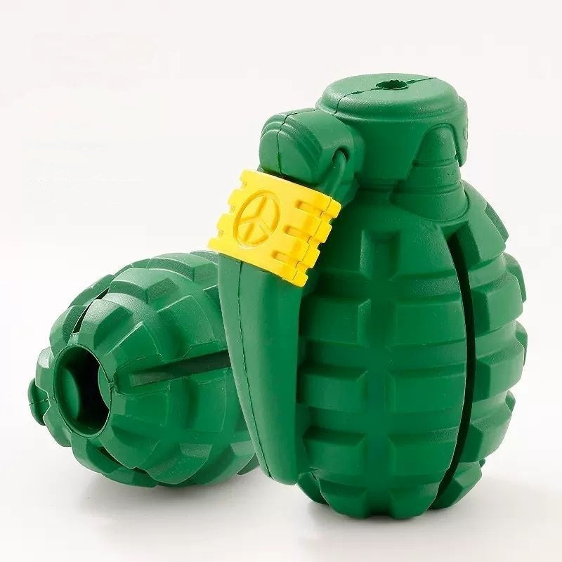 KFX-3702845 Dog Toy for Teeth Cleaning and Food Dispenser - Bite-Resistant, Non-Rotting, Self-Relieving Stuffy