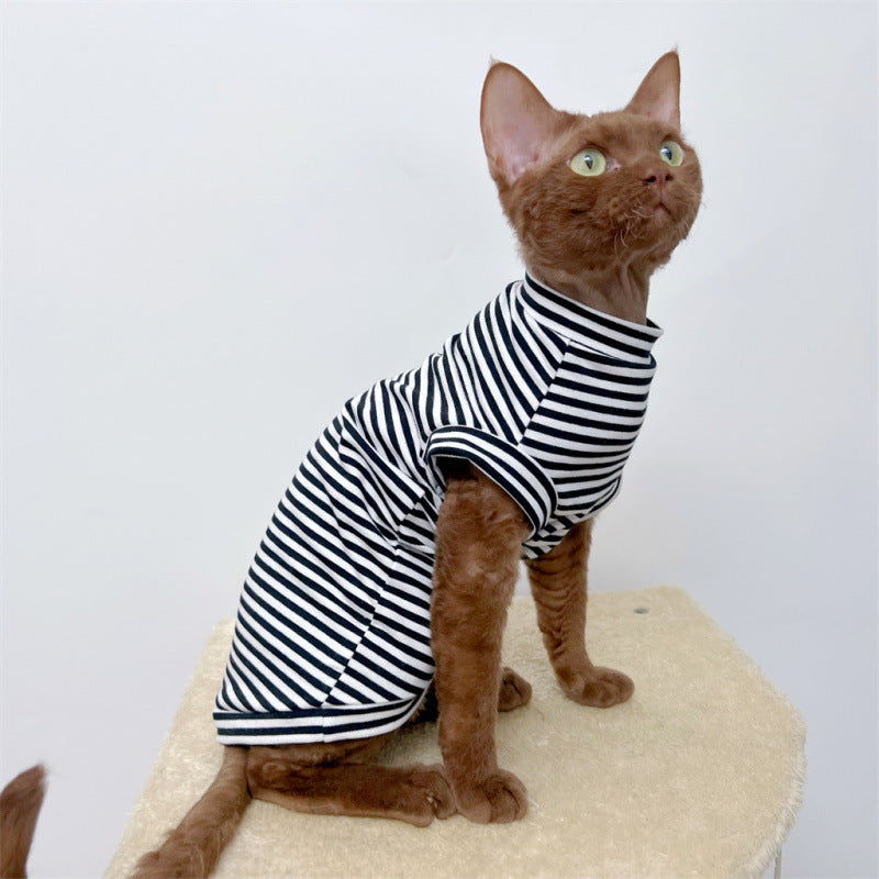 KFX-3703613 Winter Stretch Fleece Vest for Pets - Warm and Cozy in Green or Black Stripes
