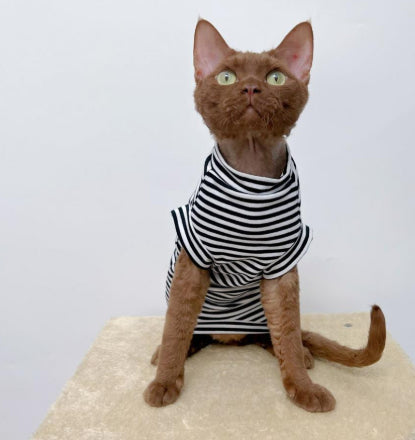 KFX-3703613 Winter Stretch Fleece Vest for Pets - Warm and Cozy in Green or Black Stripes